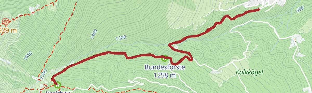 Route map: Kreither Almweg